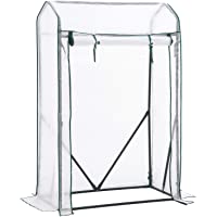 SONGMICS Invernadero para Jardín- Vivero de Plantas con Puerta Arrollable- Casa de Cultivo Compacta para Verduras…